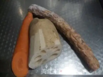 Make Sausage rice step 1