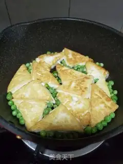 Make Garlic pea fried tofu step 4