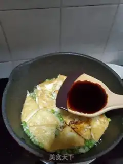 Make Garlic pea fried tofu step 6