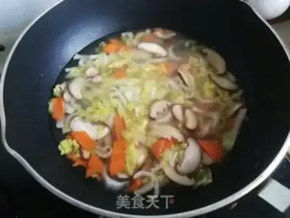 Make Soup of mushrooms and omelet step 3