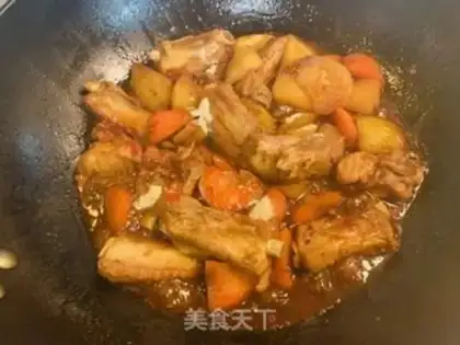 Make Pyramid ribs burn carrot potatoes step 6
