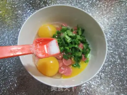 Make Fresh sausage fried eggs step 4