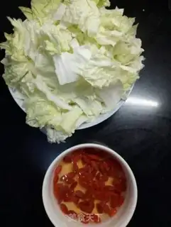 Make Snack and cabbage step 0