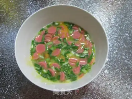 Make Fresh sausage fried eggs step 5