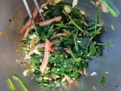 Make Sausage spinach step 5