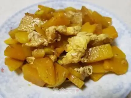 Make Pumpkin fried eggs step 4