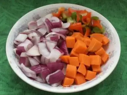 Make Chicken-dried vegetables step 2