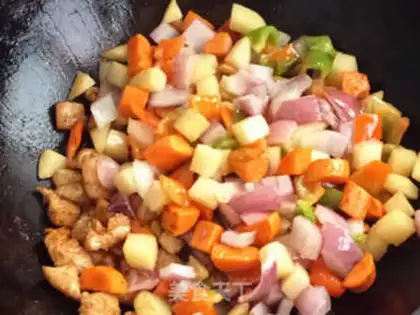 Make Chicken-dried vegetables step 8