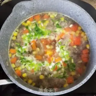 Make Carrot corn beef soup step 6