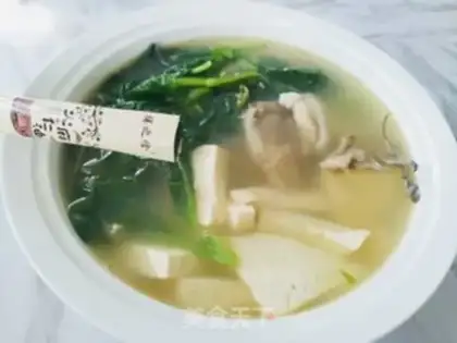 Make Pyramid fish, tofu, eardrum soup step 3