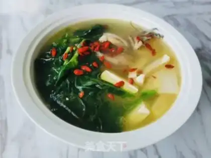 Make Pyramid fish, tofu, eardrum soup step 4