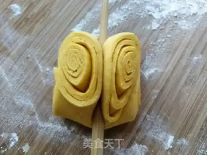 Make Pretzel pumpkin rolls step 6