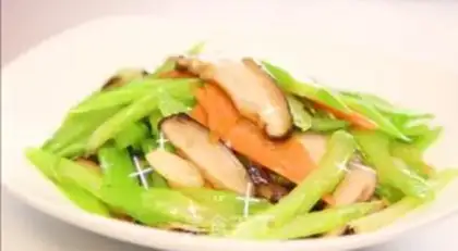 Make Celery fried mushrooms step 4