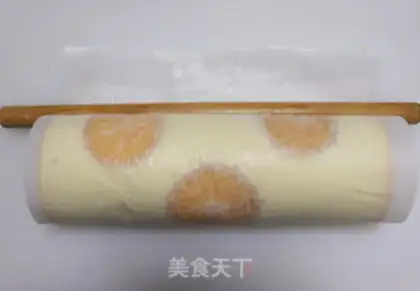 Make Orange cake roll step 17