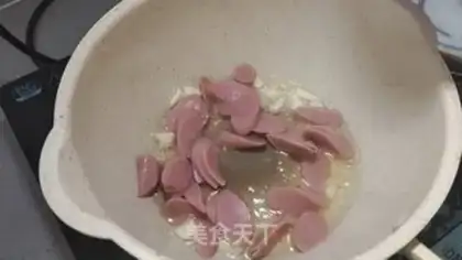 Make Orchid fried ham sausage step 6