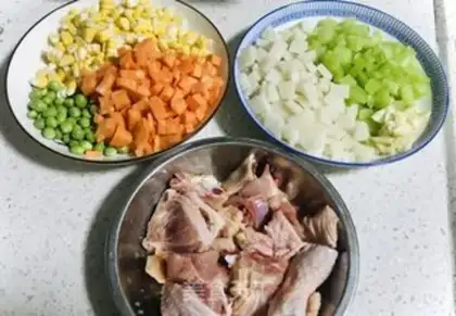 Make The veggies are fried step 1