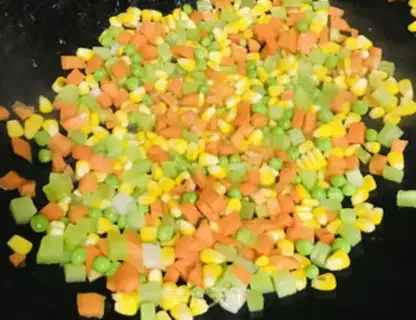 Make The veggies are fried step 3