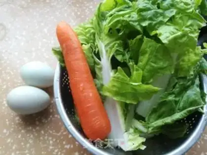 Make Soup duck egg and rice powder step 0