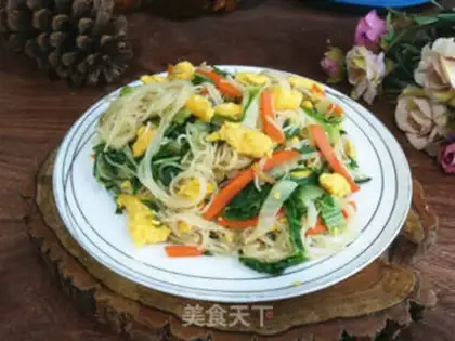 Make Soup duck egg and rice powder step 9