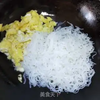 Make Scrambled rice powder step 7