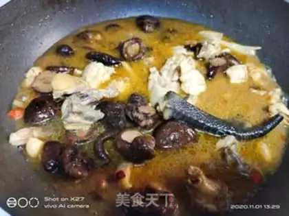 Make Bean petal sauce for mushroom chicken step 5