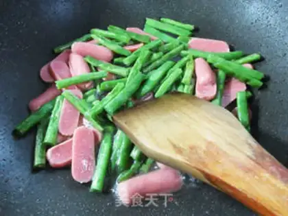 Make Fresh intestines. Four season beans step 5