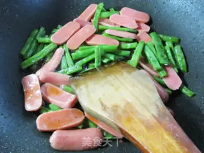 Make Fresh intestines. Four season beans step 8