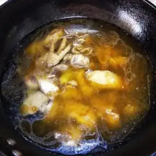 Make A chicken stew with yellow broccoli step 9