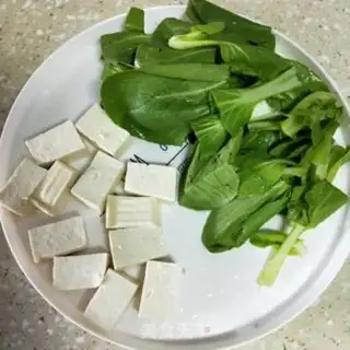 Make Meatballs, tofu soup step 1