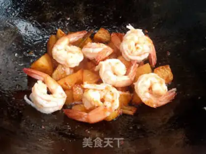 Make Cheese juice, melon shrimp noodles step 7
