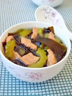 Make The bitter melon with thin soup step 9