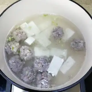 Make Meatballs, tofu soup step 6