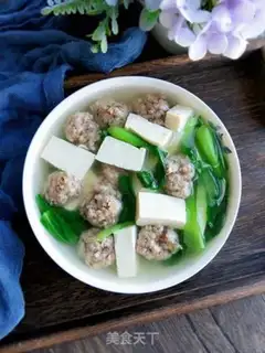 Make Meatballs, tofu soup step 9