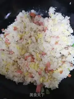 Make Sausage fried rice step 3