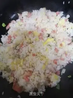 Make Sausage fried rice step 4