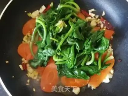 Make Carrot and spinach step 6
