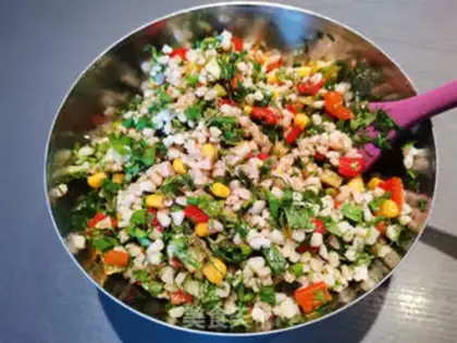 Make Five-coloured wheat salad step 8