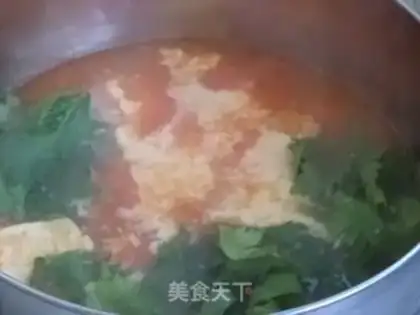 Make Celery tomato egg soup step 6