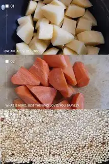 Make Potato quinoa chicken soup step 1