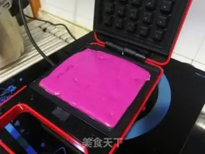 Make Flamingo waffles step 6