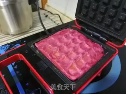 Make Flamingo waffles step 7