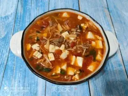 Make Tomato tofu fat cow soup step 9