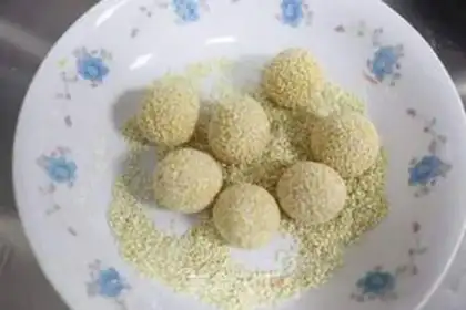 Make Pumpkin rice snack step 17
