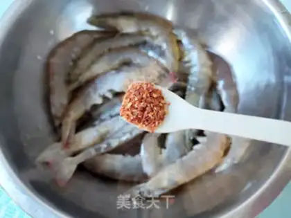 Make Air fryed pepper shrimp step 7