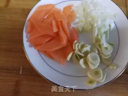 Make Celery lily shrimp step 2