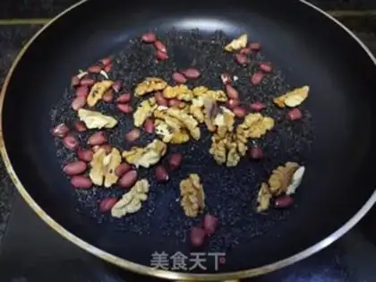 Make Black sesame peanut walnut step 3