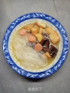 Make Pork blood fan tofu soup step 7