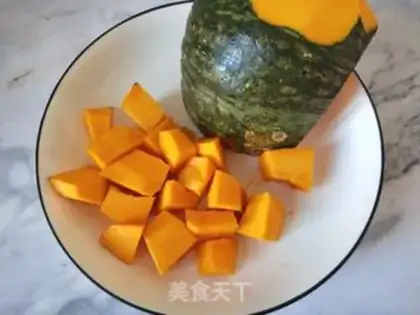 Make Pumpkin rice step 1