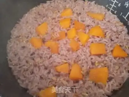Make Pumpkin rice step 4