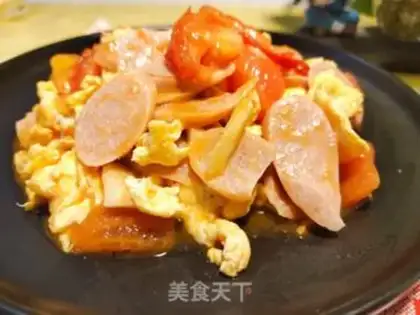 Make Tomato fried eggs step 9